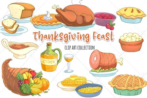 thanksgiving food cartoon|thanksgiving meal clip art.